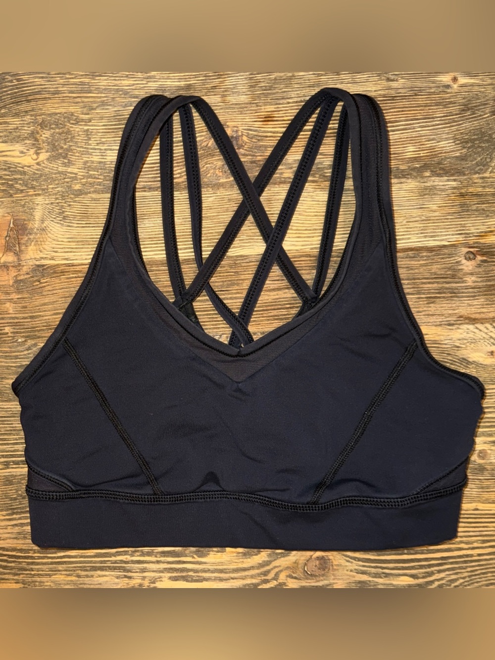 lululemon athletica Black Strappy Sports‎ Bra Size 6 Small